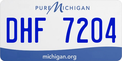 MI license plate DHF7204