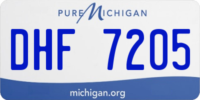 MI license plate DHF7205