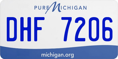MI license plate DHF7206