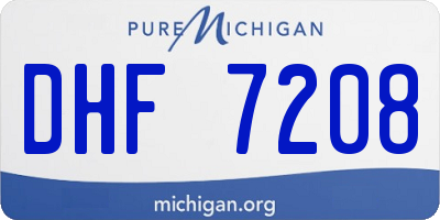 MI license plate DHF7208
