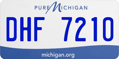 MI license plate DHF7210
