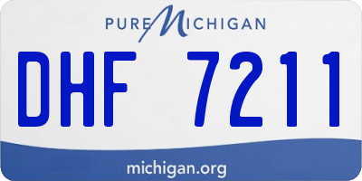 MI license plate DHF7211