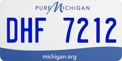 MI license plate DHF7212