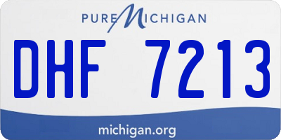 MI license plate DHF7213