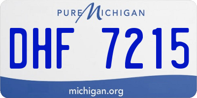 MI license plate DHF7215