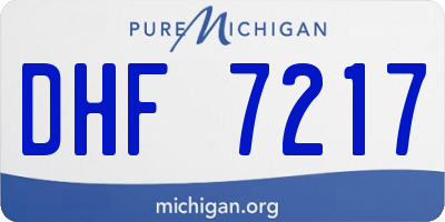 MI license plate DHF7217