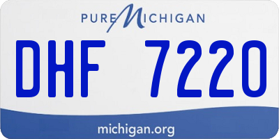 MI license plate DHF7220