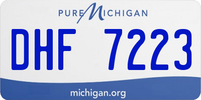 MI license plate DHF7223