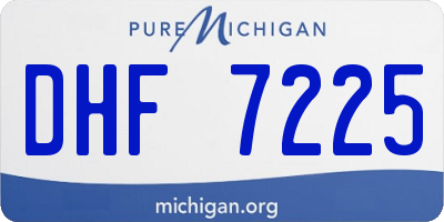 MI license plate DHF7225