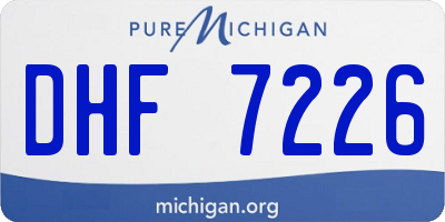 MI license plate DHF7226