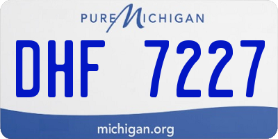 MI license plate DHF7227