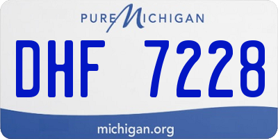 MI license plate DHF7228