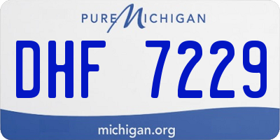 MI license plate DHF7229