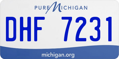 MI license plate DHF7231