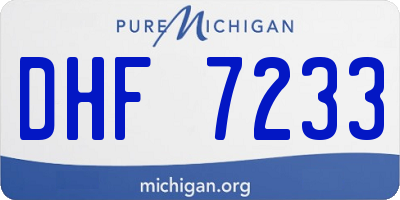 MI license plate DHF7233
