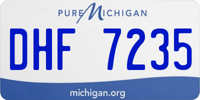 MI license plate DHF7235