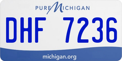 MI license plate DHF7236