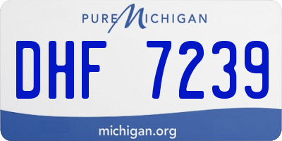MI license plate DHF7239