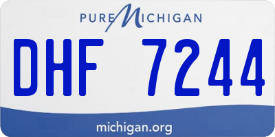 MI license plate DHF7244