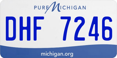 MI license plate DHF7246