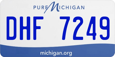 MI license plate DHF7249