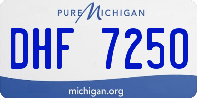 MI license plate DHF7250