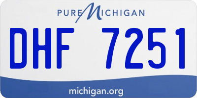 MI license plate DHF7251