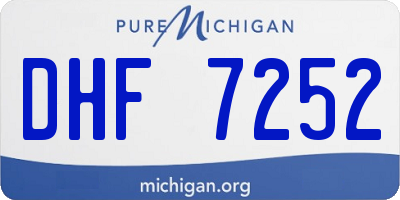 MI license plate DHF7252