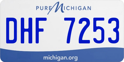 MI license plate DHF7253