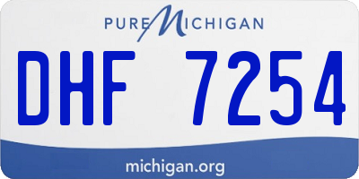 MI license plate DHF7254