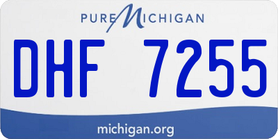 MI license plate DHF7255