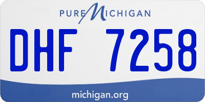 MI license plate DHF7258