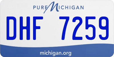MI license plate DHF7259