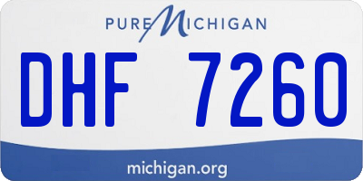 MI license plate DHF7260