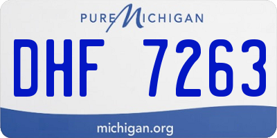 MI license plate DHF7263