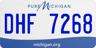MI license plate DHF7268