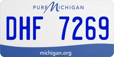 MI license plate DHF7269