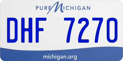 MI license plate DHF7270