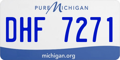MI license plate DHF7271
