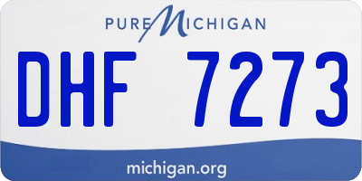 MI license plate DHF7273