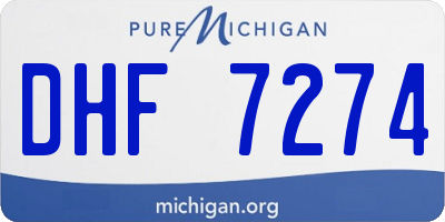 MI license plate DHF7274