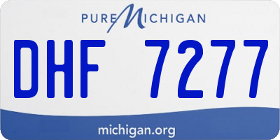 MI license plate DHF7277