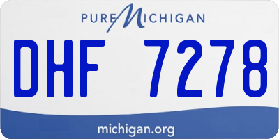 MI license plate DHF7278