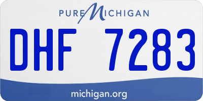 MI license plate DHF7283