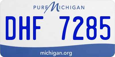 MI license plate DHF7285