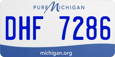MI license plate DHF7286