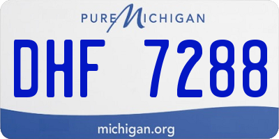MI license plate DHF7288