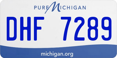 MI license plate DHF7289