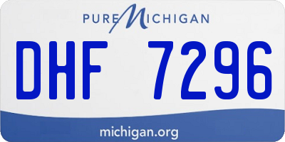 MI license plate DHF7296