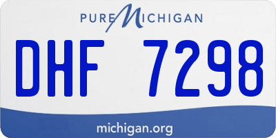 MI license plate DHF7298
